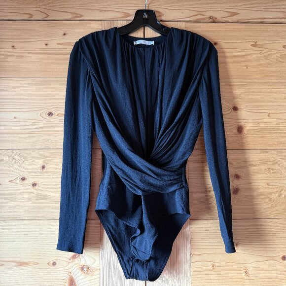 Incredible Chloe draped silk bodysuit top, worn once, XS - Picture 1 of 13